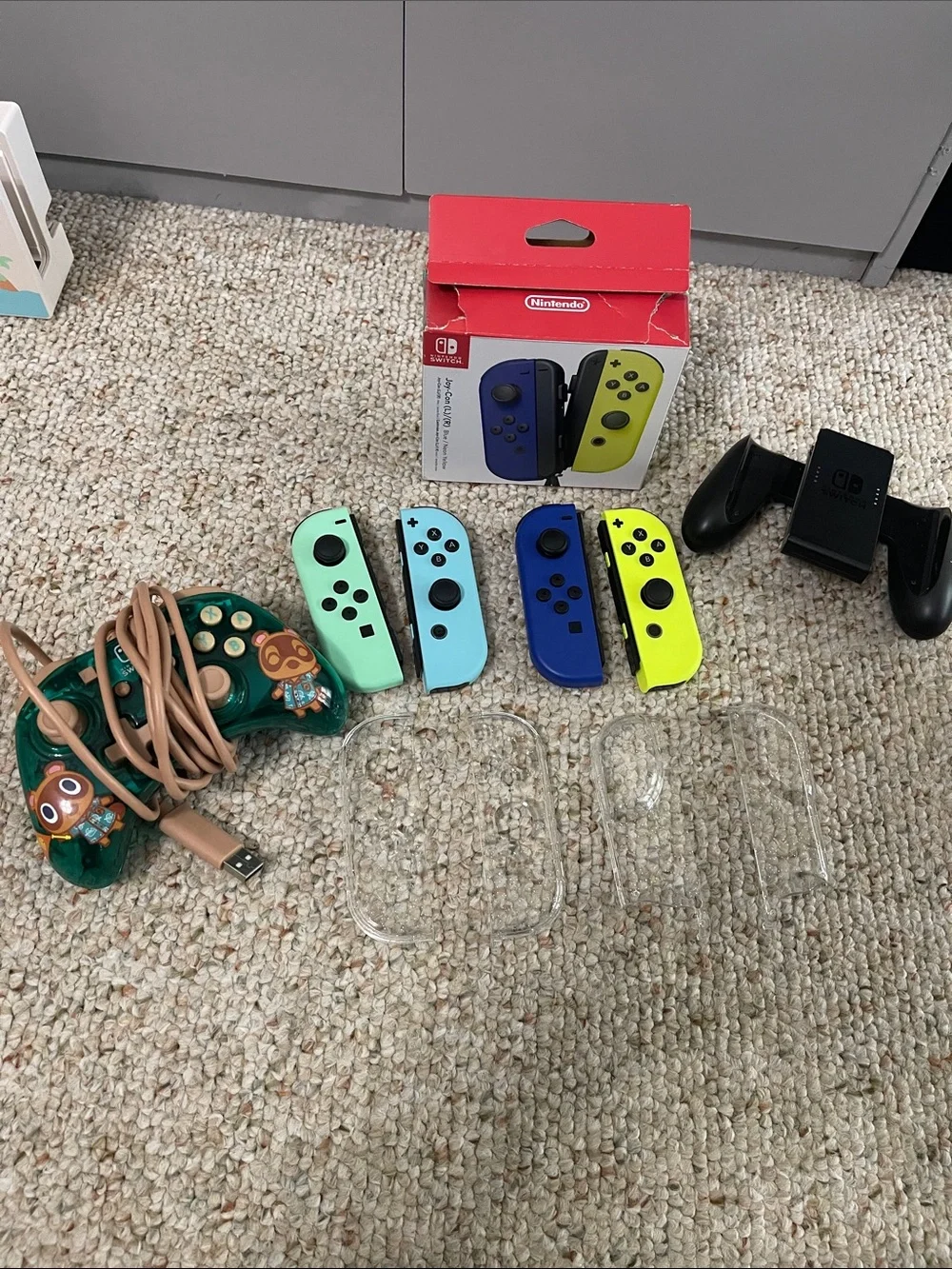 Nintendo Switch Bundle with Mint Green and Neon Yellow Joy‑Con Controllers